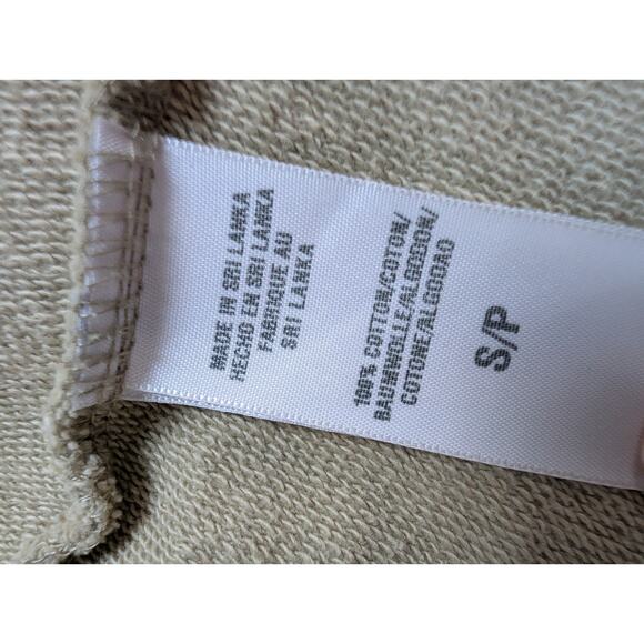 Lucky Brand Women's Small Beige French Terry Wrap Hooded Sweatshirt Cardigan EUC - Picture 11 of 14
